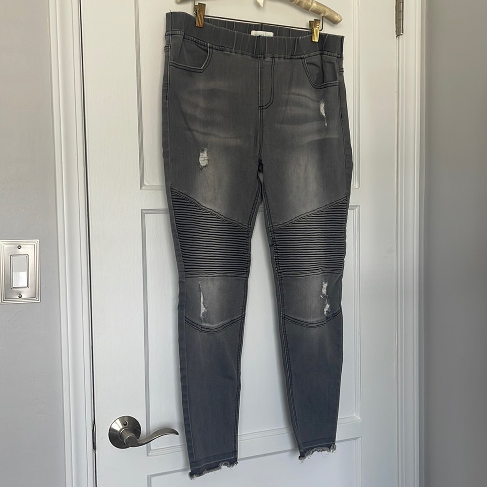 Grace & Lace Moto Jeggings